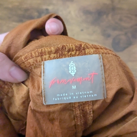 NEW Free People Movement Romper Short Overalls Island Bound Brown Medium - Picture 5 of 6